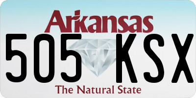 AR license plate 505KSX