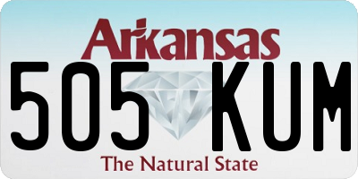 AR license plate 505KUM
