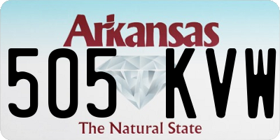 AR license plate 505KVW