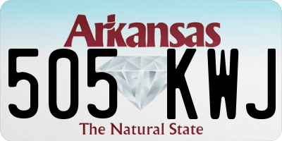 AR license plate 505KWJ