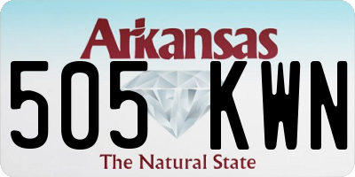 AR license plate 505KWN