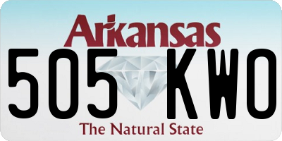 AR license plate 505KWO