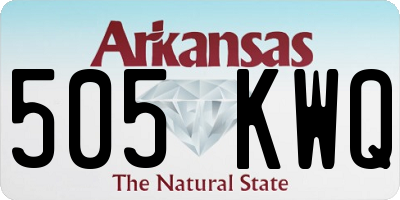 AR license plate 505KWQ