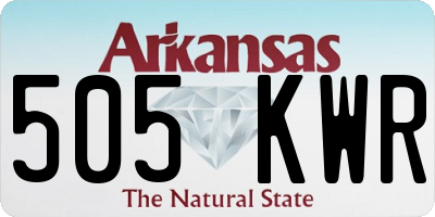 AR license plate 505KWR