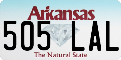 AR license plate 505LAL