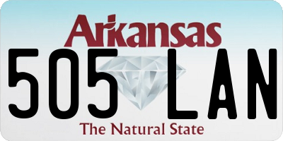 AR license plate 505LAN