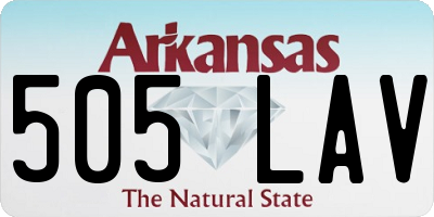 AR license plate 505LAV