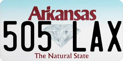 AR license plate 505LAX