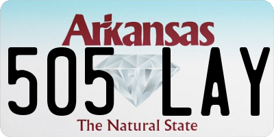 AR license plate 505LAY