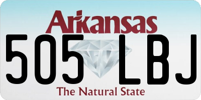 AR license plate 505LBJ