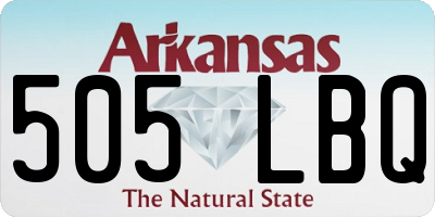 AR license plate 505LBQ