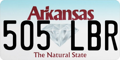 AR license plate 505LBR