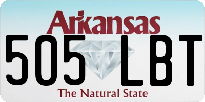 AR license plate 505LBT
