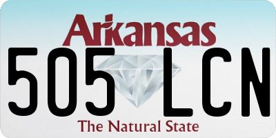 AR license plate 505LCN
