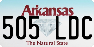 AR license plate 505LDC