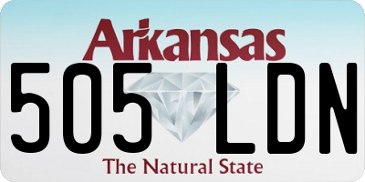 AR license plate 505LDN