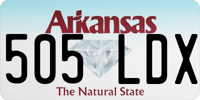 AR license plate 505LDX