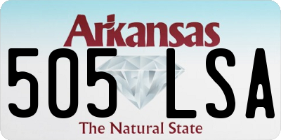 AR license plate 505LSA
