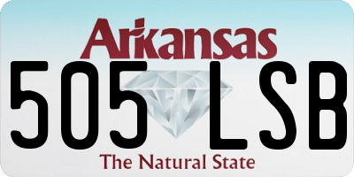 AR license plate 505LSB