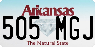 AR license plate 505MGJ