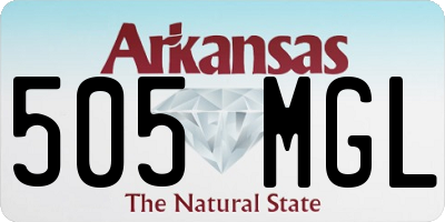AR license plate 505MGL