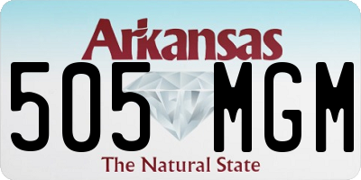 AR license plate 505MGM