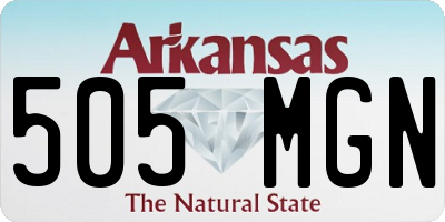 AR license plate 505MGN