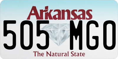 AR license plate 505MGO