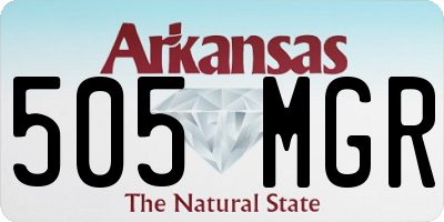 AR license plate 505MGR