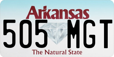 AR license plate 505MGT