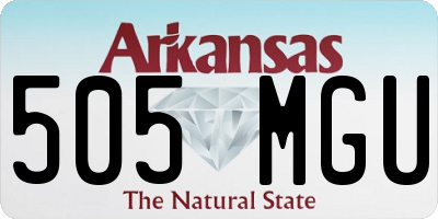AR license plate 505MGU