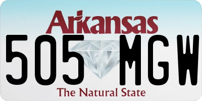 AR license plate 505MGW