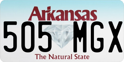 AR license plate 505MGX