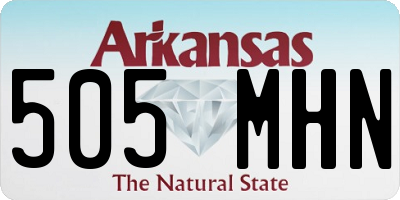 AR license plate 505MHN