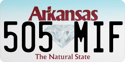 AR license plate 505MIF