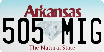 AR license plate 505MIG