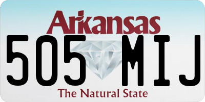 AR license plate 505MIJ