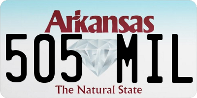 AR license plate 505MIL