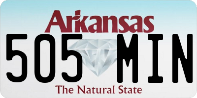 AR license plate 505MIN