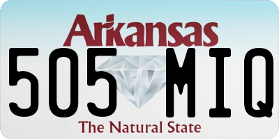 AR license plate 505MIQ