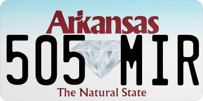 AR license plate 505MIR