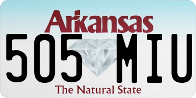 AR license plate 505MIU