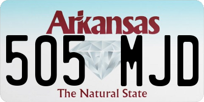 AR license plate 505MJD