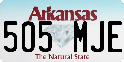 AR license plate 505MJE