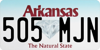 AR license plate 505MJN