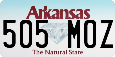 AR license plate 505MOZ
