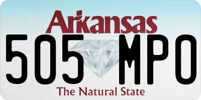 AR license plate 505MPO