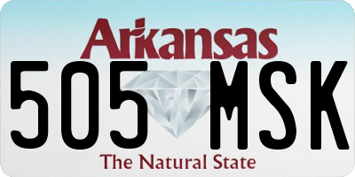 AR license plate 505MSK