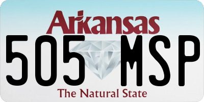 AR license plate 505MSP