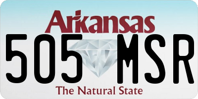 AR license plate 505MSR